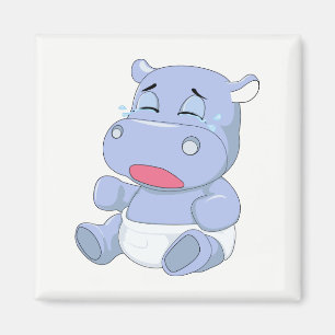 Baby Hippo Crying Magnet