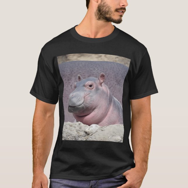 Baby Hippo Fritz At The Cincinnati Zoo And T-Shirt (Front)