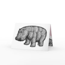 Baby Hippo Love Valentine Card