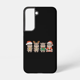 Baby Hippo Moo Deng Christmas Samsung Galaxy Case