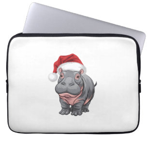 Baby Hippo Moo Deng Christmas Shirt For Kids , Wom Laptop Sleeve