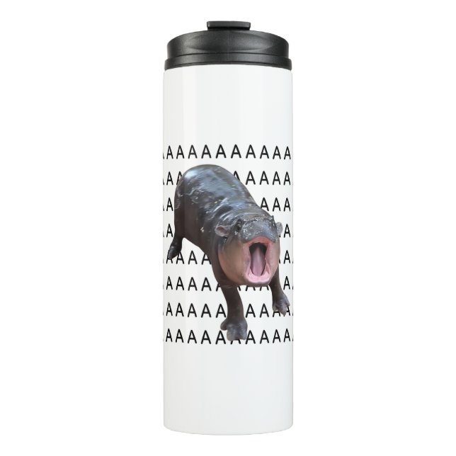 Baby Hippo Moo Deng Tank Top_10 Thermal Tumbler (Front)