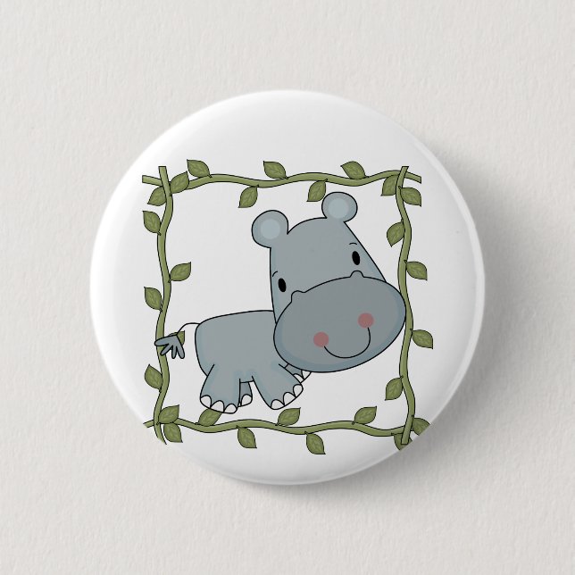 Baby Hippo T-shirts and Gifts 6 Cm Round Badge (Front)