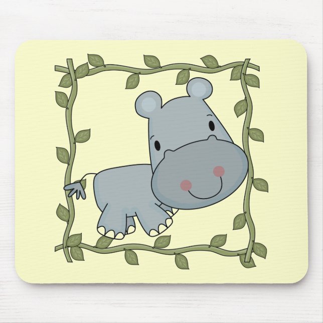 Baby Hippo T-shirts and Gifts Mouse Mat (Front)