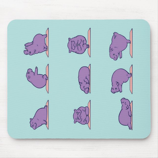Baby Hippo Yoga| Mouse Mat (Front)