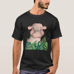 Baby Hippopotamus Safari Jungle Animal Boys Girls  T-Shirt