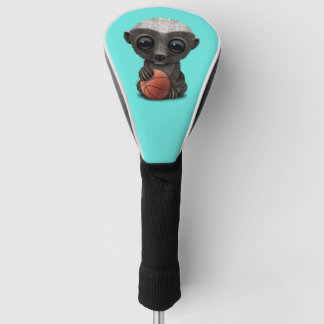 Baby Honey Badger Playing With Basketball Golf Head Cover