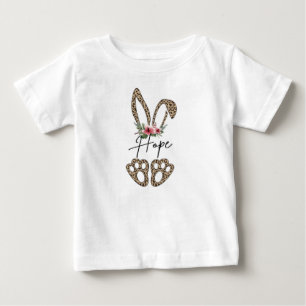 Baby Hope Leopard Print Bunny Ears Graphic T-Shirt