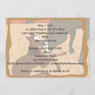Baby Horse Birth Baby Shower Invitation