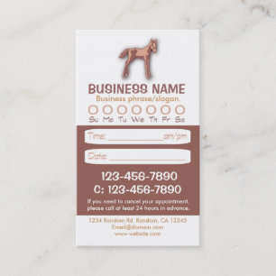 Baby horse veterinarian appointment cards