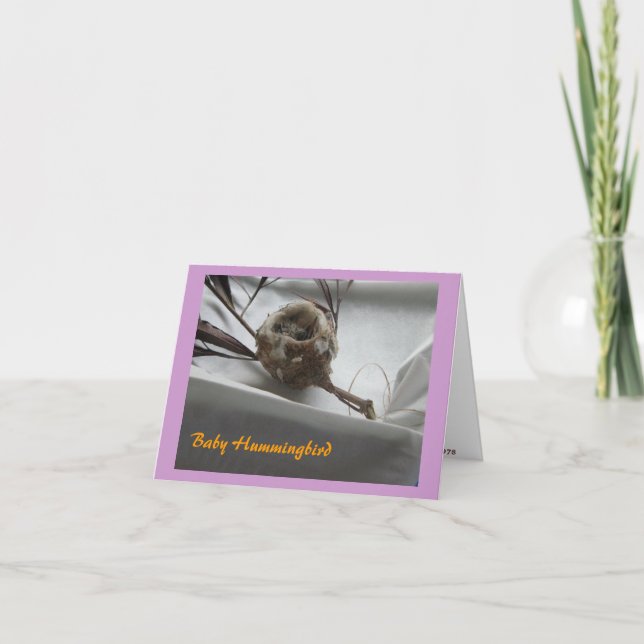 Baby Hummingbird Thank You Card (Front)