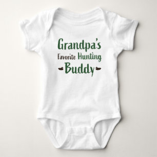 Baby Hunting by Grandpa Jersey Bodysuit Shirt