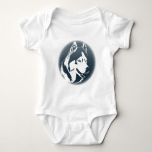 Baby Husky Bodysuit Sled Dog Baby Husky Gift