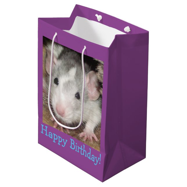 baby husky Dumbo rat Birthday gift bag (Front Angled)