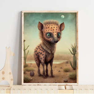 Baby Hyena African Animal   Hyena Wall Print