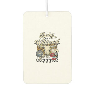 Baby Im a Wildcard Vintage Western Casino Shirt Car Air Freshener