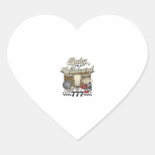 Baby Im a Wildcard Vintage Western Casino Shirt Heart Sticker