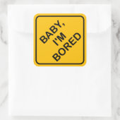 'Baby I'm Bored' Baby on Board Sign Parody Sticker (Bag)
