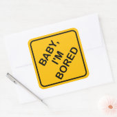 'Baby I'm Bored' Baby on Board Sign Parody Sticker (Envelope)