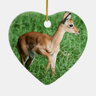 Baby impala ceramic tree decoration