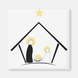 Baby in a Manger Magnet