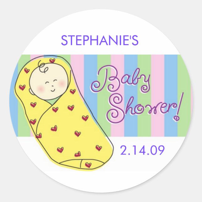 Baby In Blanket Stickers (Front)