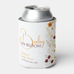 Baby in Bloom Autumn Wildflowers Baby Shower Can Cooler