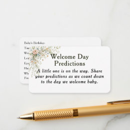 Baby in Bloom Baby Predictions Card