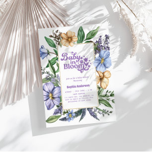 Baby in Bloom Baby Shower – Botanical Watercolor Invitation