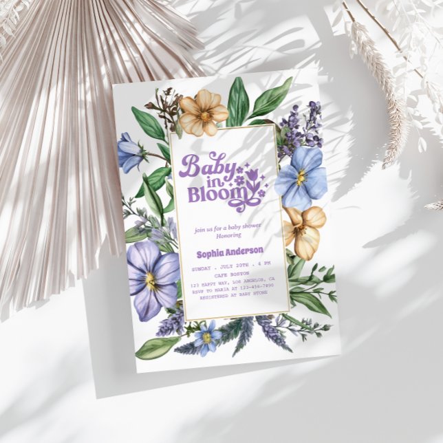 Baby in Bloom Baby Shower – Botanical Watercolor Invitation (Creator Uploaded)