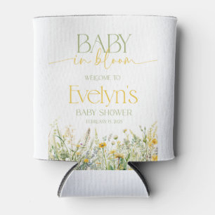 Baby in Bloom baby shower can cooler