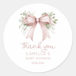 Baby In Bloom Baby Shower Classic Round Sticker