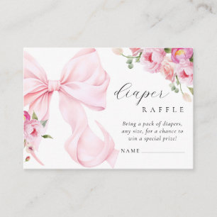 Baby in Bloom Baby Shower Diaper Raffle Enclosure Card
