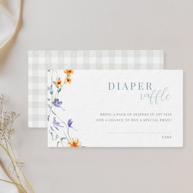 Baby in Bloom Baby Shower Diaper Raffle Enclosure Card (Creator Uploaded)