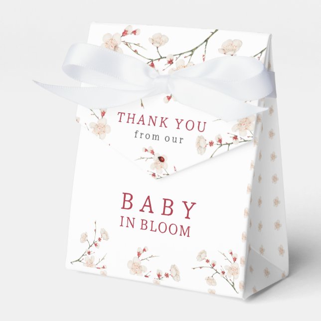 Baby in Bloom Baby Shower  Favour Box (Front Side)