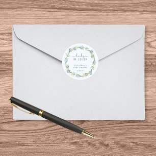 Baby in Bloom Baby Shower Favour Classic Round Sticker