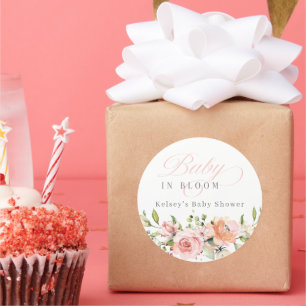 Baby In Bloom Baby Shower Favour Stickers