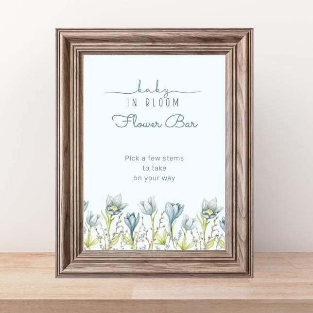 Baby in Bloom Baby Shower Flower Bar Sign (Creator Uploaded)