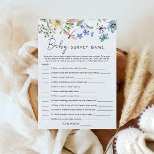 Baby in Bloom Baby Shower Game Card