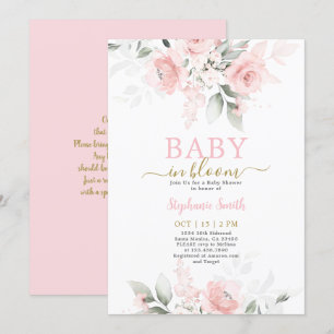 Baby in Bloom Baby Shower Girl Invitation