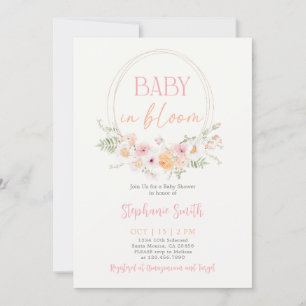 Baby in Bloom Baby Shower Girl Invitation