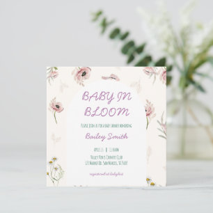 baby in bloom baby shower invitation