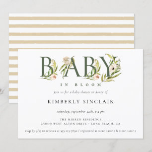 Baby in bloom Baby Shower Invitation