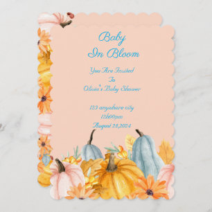 baby in bloom baby shower invitation