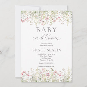 baby in Bloom Baby Shower Invitation