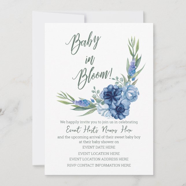 Baby in Bloom! Baby Shower Invitation (Front)