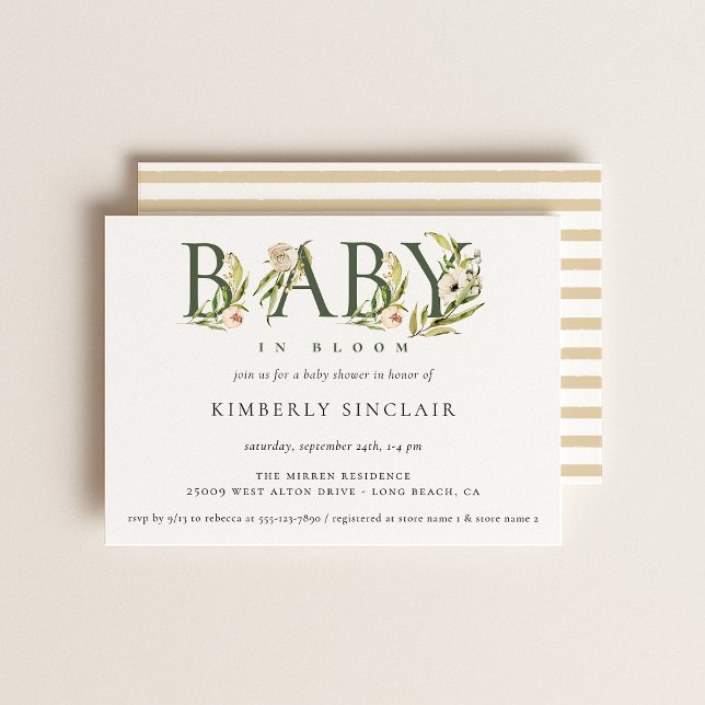 Baby in bloom Baby Shower Invitation (Creator Uploaded)