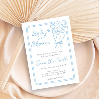 Baby In Bloom Baby Shower Invitation
