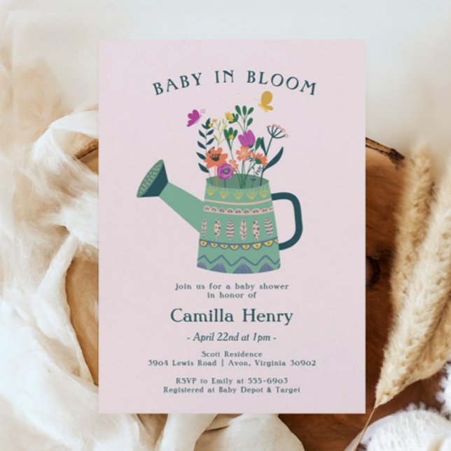 Baby in Bloom Baby Shower Invitation (Creator Uploaded)