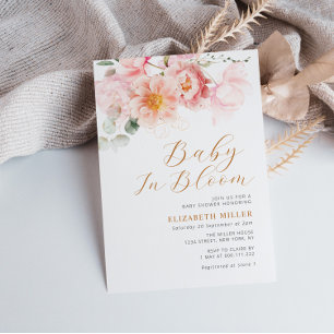 Baby in bloom baby shower invitation